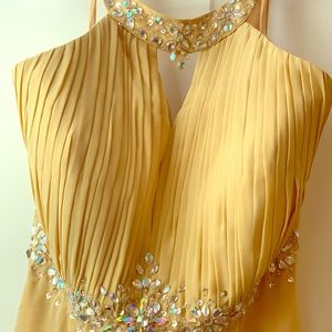 Glamorous full length chiffon gown